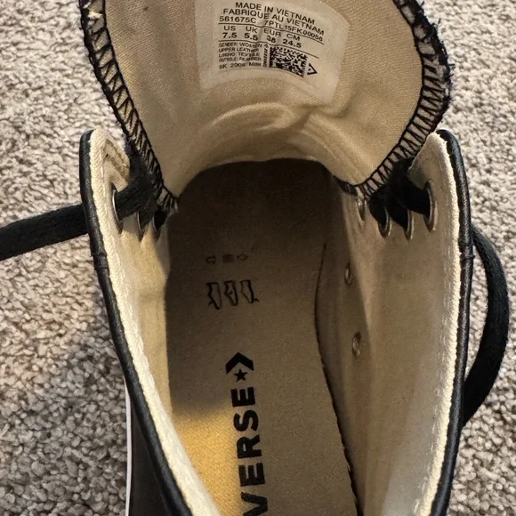 Converse Leather platform Hi tops - Picture 6 of 8